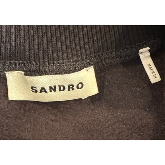 NWT Sandro Lova Embellished Cutout Sweatshirt Size 0 - Picture 7 of 13